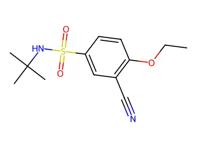 N-tert-butyl-3-cyano-4-ethoxybenzenesulfonamide structure