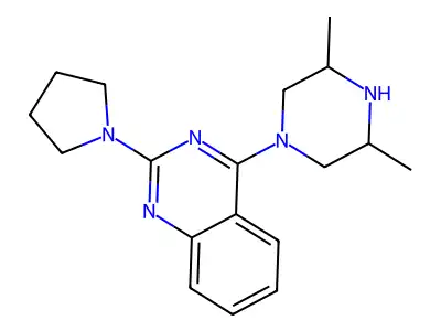 4-(3,5-Dimethylpiperazin-1-yl)-2-(pyrrolidin-1-yl)quinazoline structure