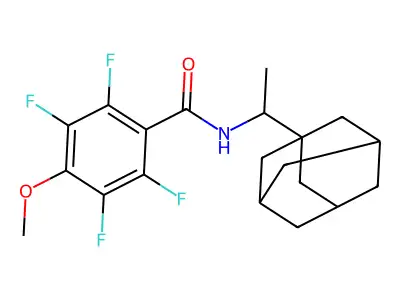 N-[1-(1-adamantyl)ethyl]-2,3,5,6-tetrafluoro-4-methoxybenzamide structure