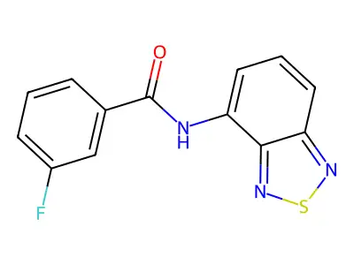 N-(2,1,3-benzothiadiazol-4-yl)-3-fluorobenzamide structure