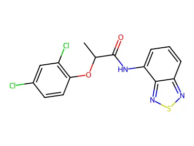 N-(2,1,3-benzothiadiazol-4-yl)-2-(2,4-dichlorophenoxy)propanamide structure