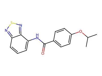 Benzamide, N-(2,1,3-benzothiadiazol-4-yl)-4-(1-methylethoxy)- structure