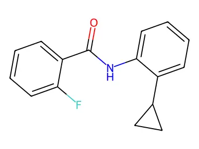N-(2-cyclopropylphenyl)-2-fluorobenzamide structure