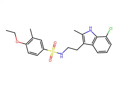N-[2-(7-chloro-2-methyl-1H-indol-3-yl)ethyl]-4-ethoxy-3-methylbenzenesulfonamide structure
