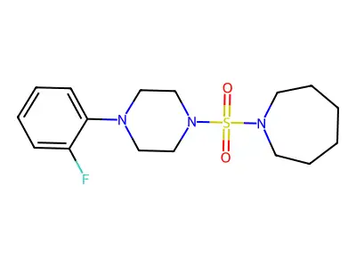 1-((4-(2-Fluorophenyl)piperazin-1-yl)sulfonyl)azepane structure