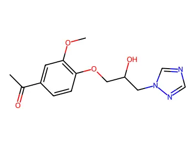 1-[4-[2-Hydroxy-3-(1,2,4-triazol-1-yl)propoxy]-3-methoxyphenyl]ethanone structure
