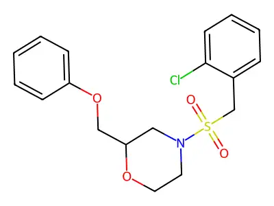 4-[(2-Chlorobenzyl)sulfonyl]-2-(phenoxymethyl)morpholine structure
