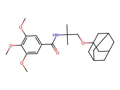 N-[1-(1-adamantyloxy)-2-methylpropan-2-yl]-3,4,5-trimethoxybenzamide structure