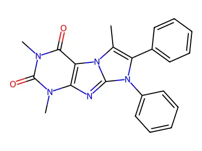 2,4,8-Trimethyl-6,7-diphenylpurino[7,8-a]imidazole-1,3-dione structure
