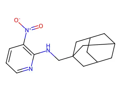 N-(1-adamantylmethyl)-3-nitropyridin-2-amine structure
