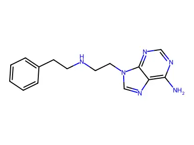 9-{2-[(2-phenylethyl)amino]ethyl}-9H-purin-6-amine structure