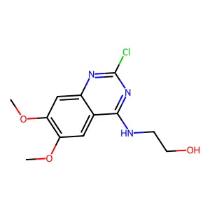 2-[(2-Chloro-6,7-dimethoxyquinazolin-4-yl)amino]ethanol structure
