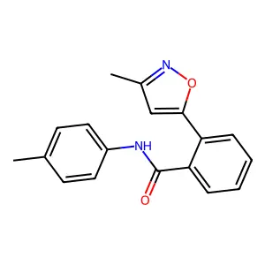 2-(3-methyl-1,2-oxazol-5-yl)-N-(4-methylphenyl)benzamide structure