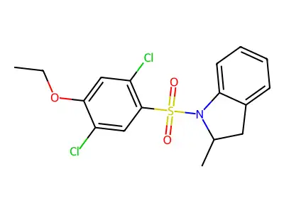 1-(2,5-Dichloro-4-ethoxyphenyl)sulfonyl-2-methyl-2,3-dihydroindole structure