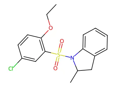 1-[(5-Chloro-2-ethoxyphenyl)sulfonyl]-2-methylindoline structure