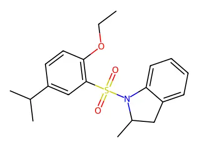 1-(2-Ethoxy-5-propan-2-ylphenyl)sulfonyl-2-methyl-2,3-dihydroindole structure
