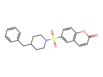 6-[(4-benzylpiperidin-1-yl)sulfonyl]-2H-chromen-2-one structure