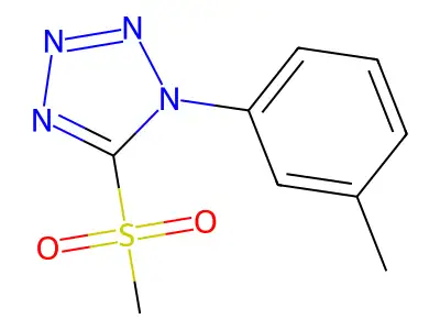 1H-1,2,3,4-Tetrazole, 1-(3-methylphenyl)-5-(methylsulfonyl)- structure