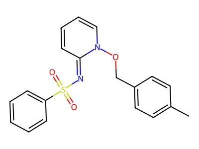 N-[1-[(4-methylphenyl)methoxy]-2-pyridinylidene]benzenesulfonamide structure