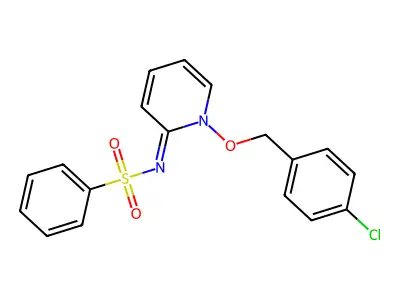 N-[1-[(4-chlorophenyl)methoxy]-2-pyridinylidene]benzenesulfonamide structure