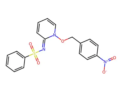 N-[1-[(4-nitrophenyl)methoxy]-2-pyridylidene]benzenesulfonamide structure