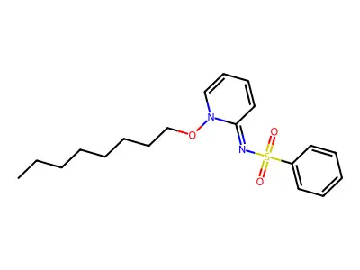 N-(1-octoxy-2-pyridinylidene)benzenesulfonamide structure