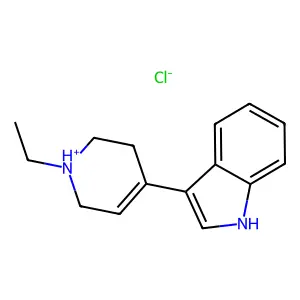 1H-Indole, 3-(1-ethyl-1,2,3,6-tetrahydro-4-pyridinyl)-, hydrochloride (1:1) structure