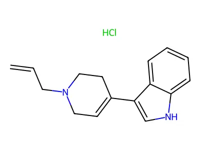1H-Indole, 3-(1,2,3,6-tetrahydro-1-(2-propenyl)-4-pyridinyl)-, monohydrochloride structure