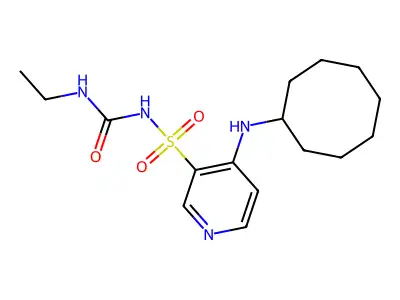 4-(Cyclooctylamino)-N-(ethylcarbamoyl)pyridine-3-sulfonamide structure
