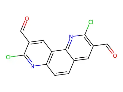 2,8-Dichloro-1,7-phenanthroline-3,9-dicarboxaldehyde structure