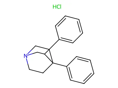 1-Azabicyclo(2.2.2)octane, 3,4-diphenyl-, hydrochloride structure