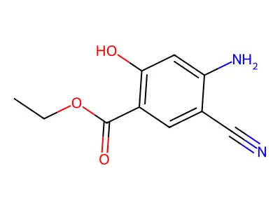 Ethyl 4-amino-5-cyano-2-hydroxybenzoate structure