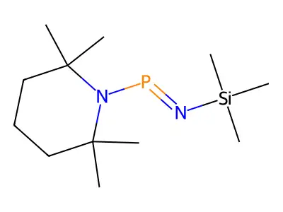 Piperidine, 2,2,6,6-tetramethyl-1-[[(trimethylsilyl)imino]phosphino]- structure