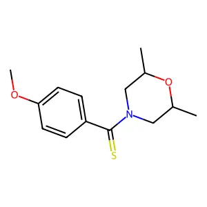 (2,6-Dimethylmorpholin-4-yl)-(4-methoxyphenyl)methanethione structure