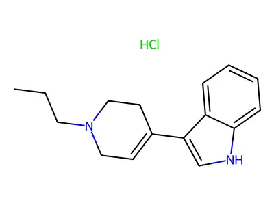 1H-Indole, 3-(1-propyl-1,2,3,6-tetrahydro-4-pyridinyl)-, monohydrochloride structure