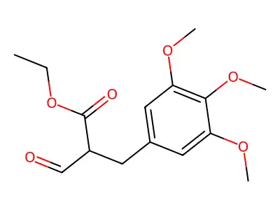 Ethyl 2-formyl-3-(3,4,5-trimethoxyphenyl)propionate structure