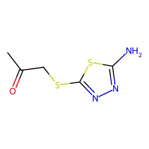 1-[(5-Amino-1,3,4-thiadiazol-2-yl)sulfanyl]propan-2-one structure