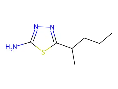 5-(1-Methylbutyl)-1,3,4-thiadiazol-2-amine structure