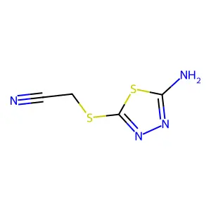 2-((5-Amino-1,3,4-thiadiazol-2-yl)thio)acetonitrile structure