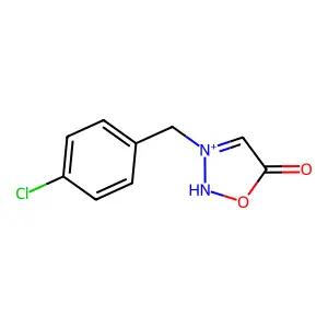 3-[(4-chlorophenyl)methyl]-2H-oxadiazol-3-ium-5-one structure