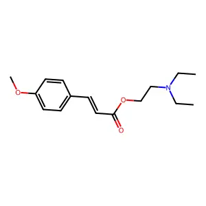 2-(diethylamino)ethyl (2E)-3-(4-methoxyphenyl)prop-2-enoate structure
