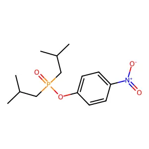 Phosphinic acid, diisobutyl-, p-nitrophenyl ester structure