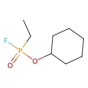 Cyclohexyl ethylphosphonofluoridate structure