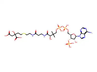 Citryl-Thioether-Coenzyme A; (Acyl-CoA); [M+H]+ structure