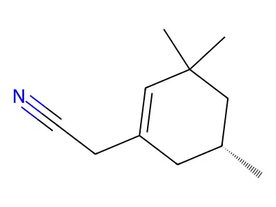 1-Cyclohexene-1-acetonitrile, 3,3,5(or 3,5,5)-trimethyl- structure