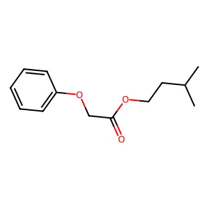 Acetic acid, 2-phenoxy-, 3-methylbutyl ester structure