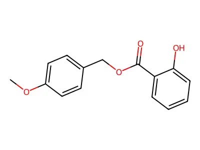 Benzoic acid, 2-hydroxy-, (4-methoxyphenyl)methyl ester structure