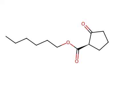 Cyclopentanecarboxylic acid, 2-oxo-, hexyl ester structure