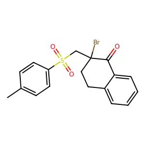 2-Bromo-2-(((4-methylphenyl)sulfonyl)methyl)-3,4-dihydro-1(2H)-naphthalenone structure