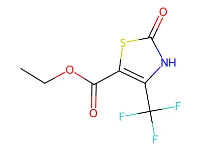 Ethyl 2-oxo-4-(trifluoromethyl)-2,3-dihydro-1,3-thiazole-5-carboxylate structure